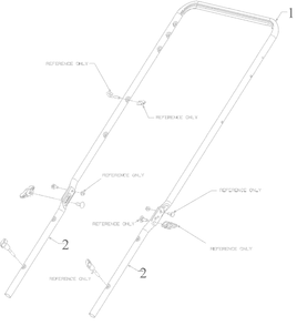 Handles Diagram and Parts List for 11A-A2BE752 2023 Yard Machines Lawn Mower